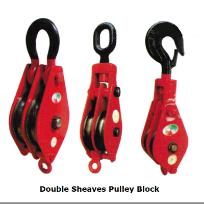 Perangkat Keras Rigging Kelautan Berlapis Daya 12mm - 42mm Blok Katrol Sheave Ganda