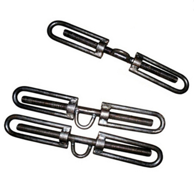 Hot Dip Galvanized Turn Buckle Carbon Steel Hamburger Turnbuckle D - D 13T Sampai 30T