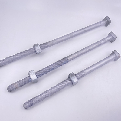8 Inch Sampai 36 Inch Power Line Fittings Baut Kepala Persegi HDG ISO