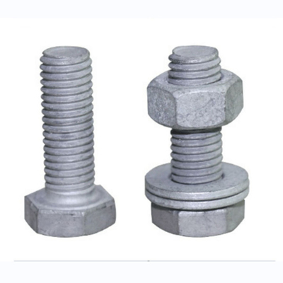 Carbon Steel Power Line Fittings Hot Forged HDG Hex Bolt Dan Nut Grade 6.8